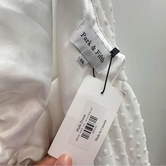 Park & Fifth White Swiss Dot Maxi Slip Dress - Picture 6 of 13